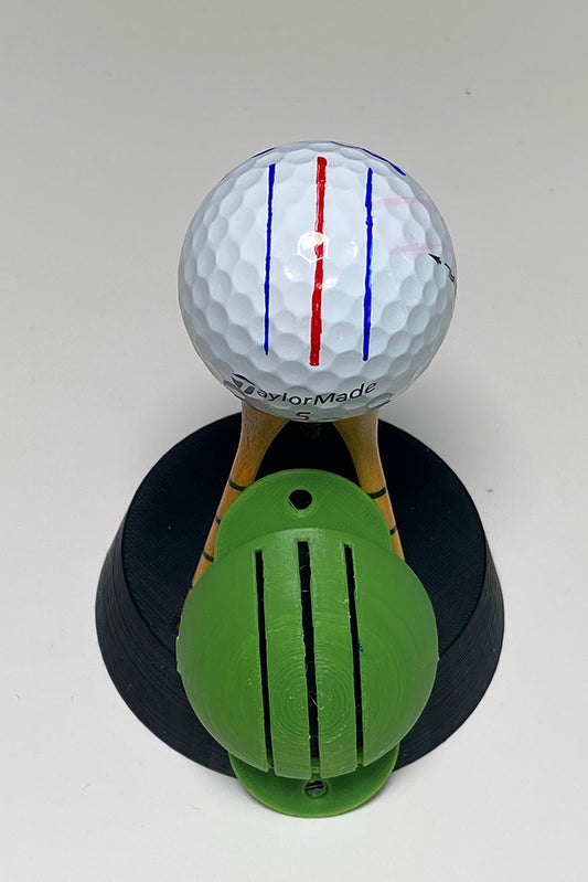 3 Horizontal Alignment Lines -  Golf Ball Marking Stencil - 3D Printed
