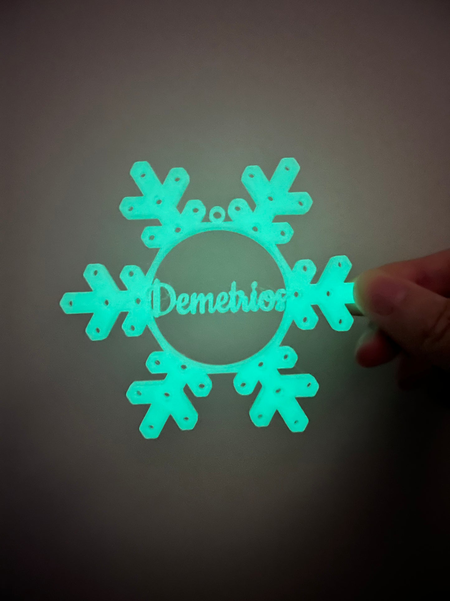 Personalized Snowflake Christmas Ornament - 3D Printed